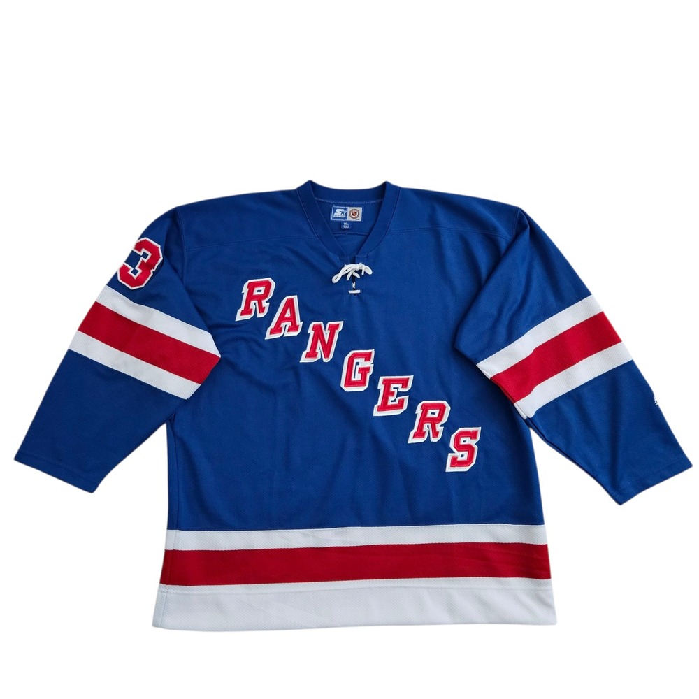 Vintage Starter Rangers (Size XL) NHL Hockey‎ Jersey Stitched Blue